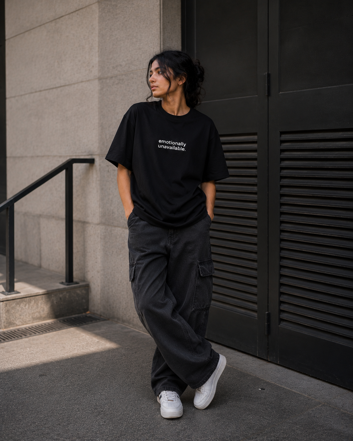 emotionally unavailable. – oversized t-shirt