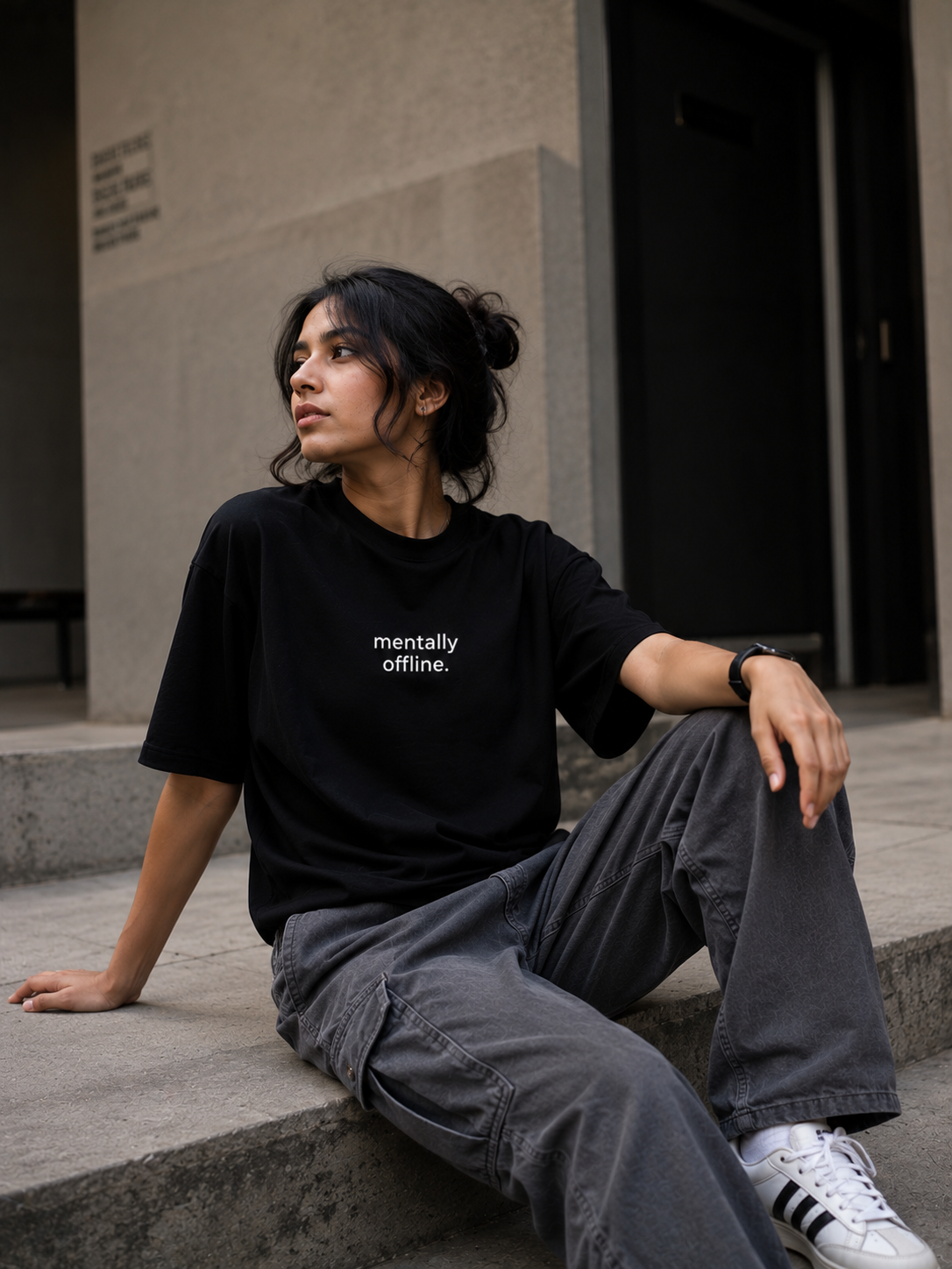 mentally offline. – oversized t-shirt