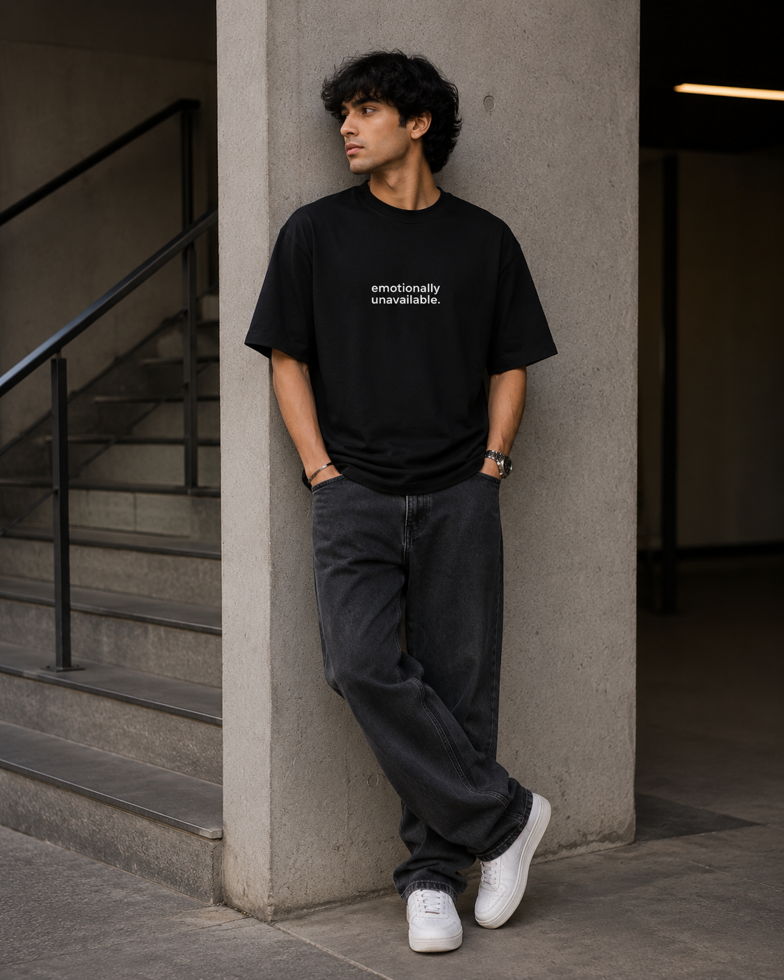emotionally unavailable. – oversized t-shirt