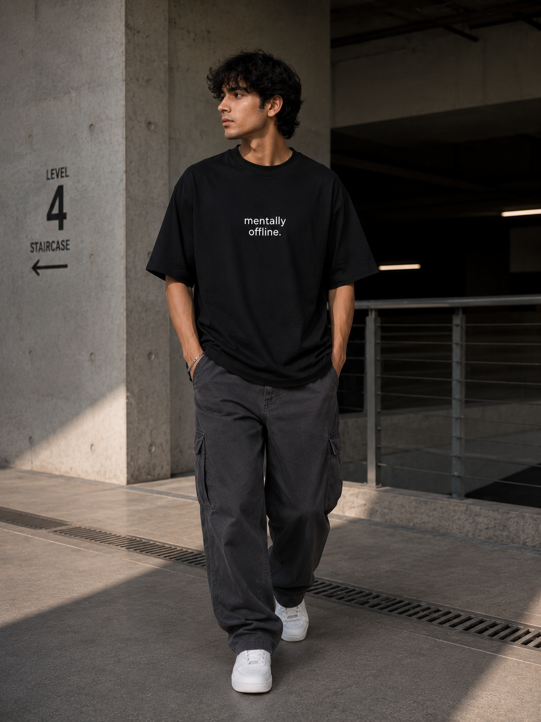 mentally offline. – oversized t-shirt