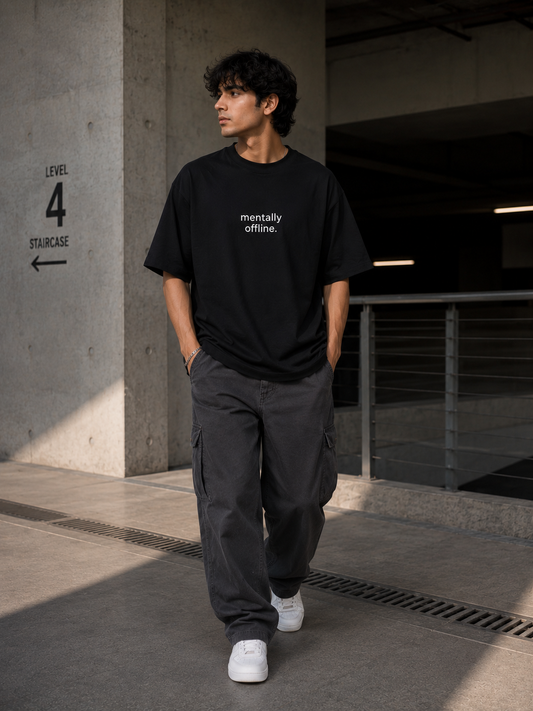 mentally offline. – oversized t-shirt